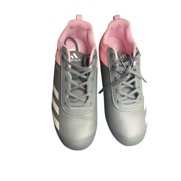 Adidas Rundown Baseball Molded Cleats Size 6 Gray Pink Low Profile Adult - Picture 1 of 7